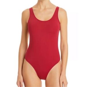 New Onia Rachel One Piece Swim Suit Haute Red Scoop Back Size XL